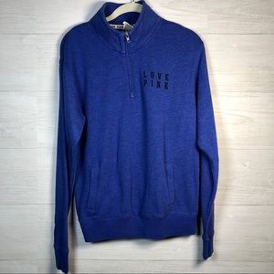 LOVE Pink VS 1/4 pullover sweatshirt terry